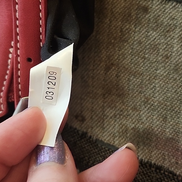 Tignanello Pebbled Leather Shoulder Bag Red NWOT - Picture 12 of 13